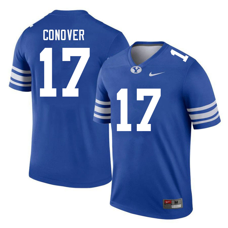 Men #17 Jacob Conover BYU Cougars College Football Jerseys Sale-Royal